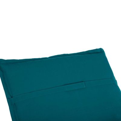 Coussin de transat "Korai" bleu canard 190x60cm en polyester - Hespéride