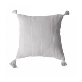 COUSSIN DEHOUSSABLE EN COTON RECYCLE BLANC "BOMBAY" - 40x40cm - Blanc