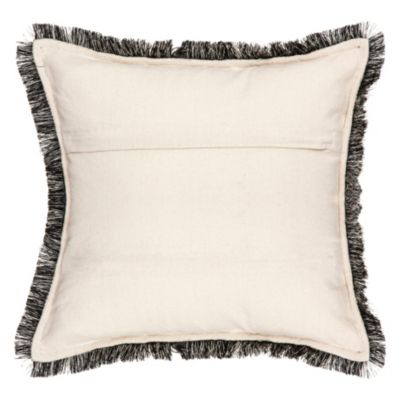 Coussin déhoussable Lurex winter shine noir et beige L.40 x l.40cm Atmosphera