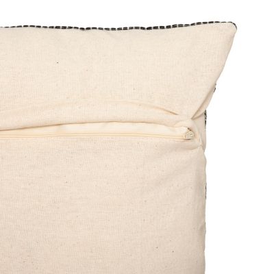 Coussin déhoussable Lurex winter shine noir et beige L.40 x l.40cm Atmosphera