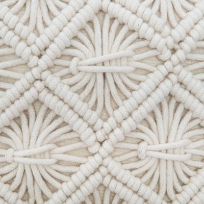 Coussin déhoussable Macramé été beige L.40 x l.40 cm Atmosphera