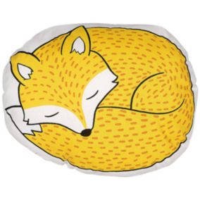 Coussin DHANBAD Coton 50 x 40 cm Animal Jaune