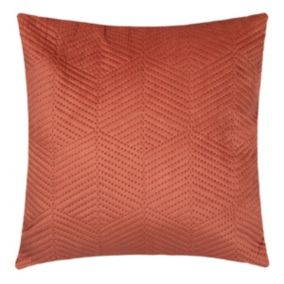 Coussin "Dolce" en velours 40x40cm rose terracotta - Atmosphera