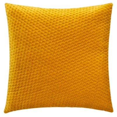 Coussin Dolce - velours - jaune ocre - 40x40 cm - Atmosphera