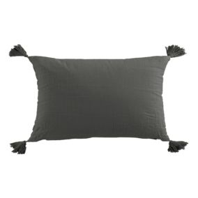 Coussin double gaze anthracite 30x50