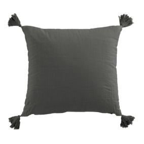 Coussin double gaze anthracite 40x40