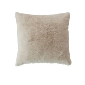 Coussin effet fourrure 40x40cm - 40x40cm - Beige