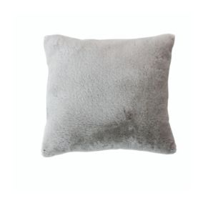 Coussin effet fourrure 40x40cm - 40x40cm - Gris