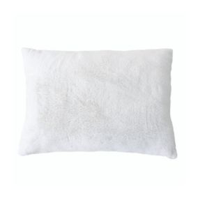 Coussin effet fourrure 65x50cm - 65x50cm - Blanc