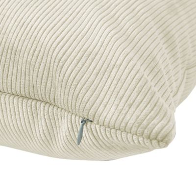 Coussin effet velours GoodHome Carrington 30 x 50 cm blanc