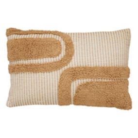 Coussin en coton tufte 38 x 58 cm Poppys Color lin