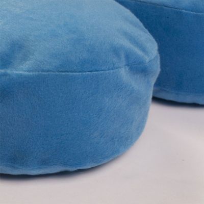 Coussin en forme de fleur bleu diam.65