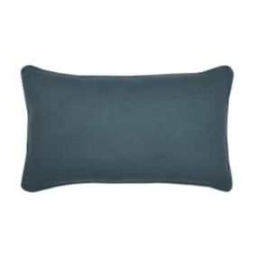 Coussin en gaze de coton 30 x 50 cm Pop color petrole