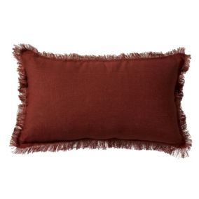 Coussin en lin bords effilés 'Deko&co'