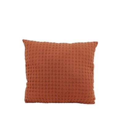 Coussin en tissu gauffré orange 45x45cm