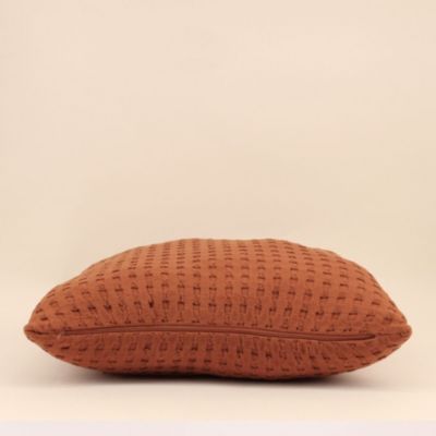 Coussin en tissu gauffré orange 45x45cm