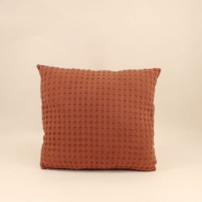 Coussin en tissu gauffré orange 45x45cm