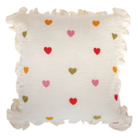 Coussin enfant amour Aina beige 40x40cm - Atmosphera