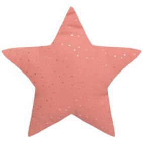 Coussin enfant "Berlingot" étoile - coton - rose terracotta - 40x40 cm - Atmosphera