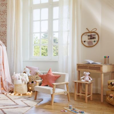 Coussin enfant "Berlingot" étoile rose terracotta 40x40cm - Atmosphera Créateur d'intérieur