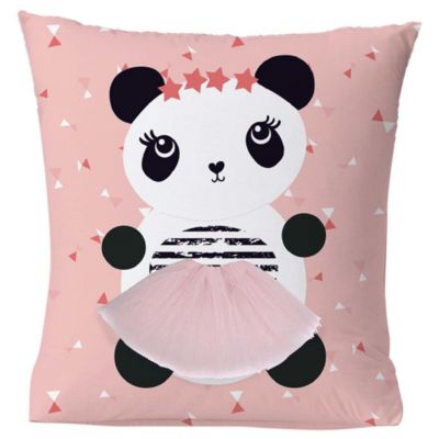 Coussin enfant imprimé panda en coton 40x40cm 40x40cm