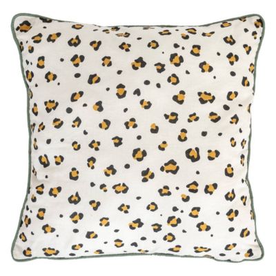 Coussin enfant léopard Addel jaune noir 40x40cm - Atmosphera