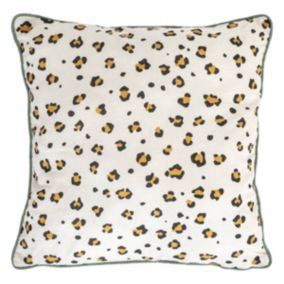 Coussin enfant léopard Addel jaune noir 40x40cm - Atmosphera