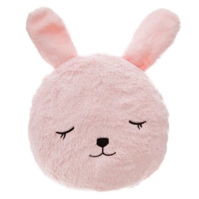 Coussin enfant Lapin - fausse fourrure - D28 cm - Atmosphera