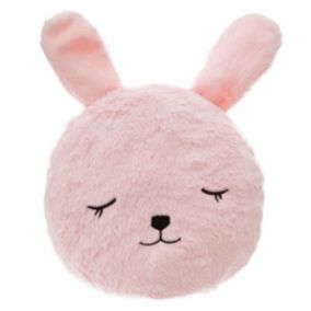Coussin enfant "Lapin" - fausse fourrure - D28 cm - Atmosphera