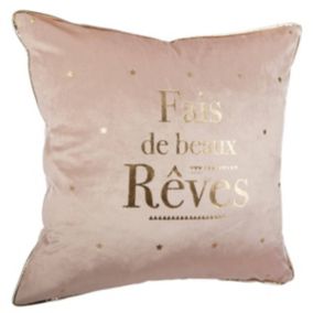 Coussin enfant "Rêves" - rose 40x40 cm - Atmosphera