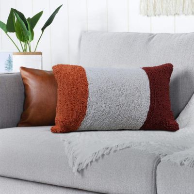 Coussin éponge terracotta GoodHome L50 x l.30 cm