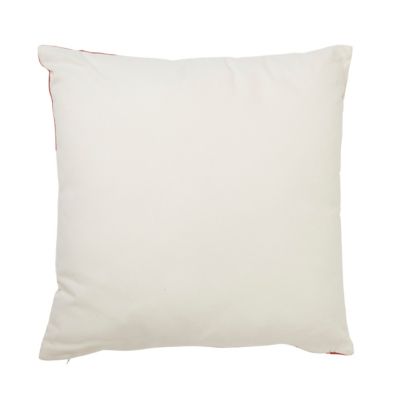 Coussin Esna Effet brodé 45x45cm GoodHome Blanc, marron et jaune