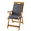 Coussin fauteuil haut GoodHome Tiga gris 40 x 94 cm