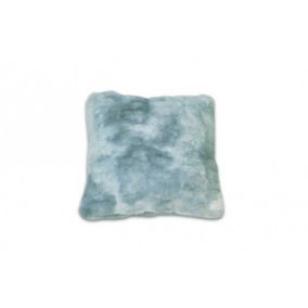 Coussin faux poils de lapin bleu douceur intense - Calinou