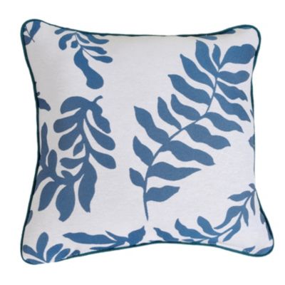 Coussin Feuillage Style Henri Matisse (45x45 cm - Bleu)