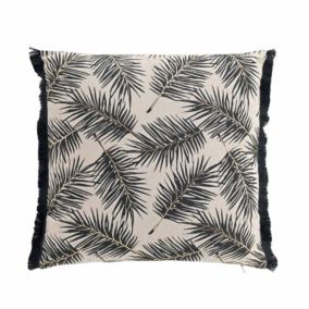 Coussin feuilles de palmier dorées (45x45 cm - Multicolore)