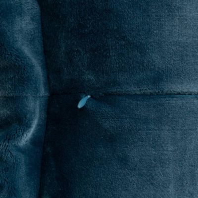 Coussin flanelle Cuddly bleu égéen 38x58cm - Atmosphera Créateur d'intérieur