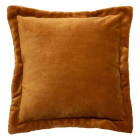 Coussin flanelle Cuddly jaune cumin 53x53cm - Atmosphera