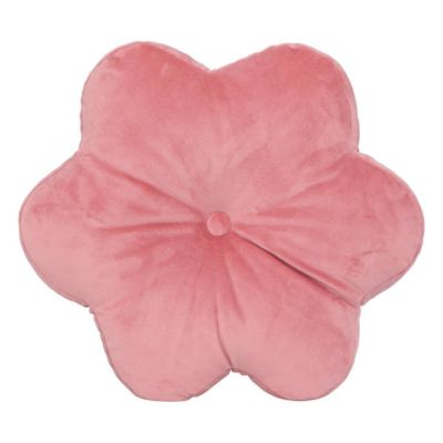 Coussin fleur Amelia rose D38cm - Atmosphera
