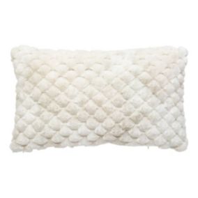 Coussin fourrure Adriel beige 38x58cm - Atmosphera