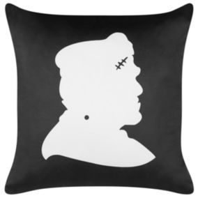 Coussin FRANKLINIA Velours 45 x 45 cm Noir Motif abstrait