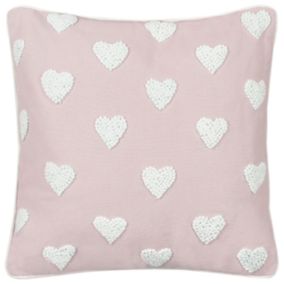 Coussin GAZANIA Coton 45 x 45 cm Broderie Rose pastel