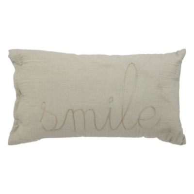 Coussin gaze de coton avec mot doux (30x50 cm - Vert)