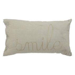 Coussin gaze de coton avec mot doux (30x50 cm - Vert)