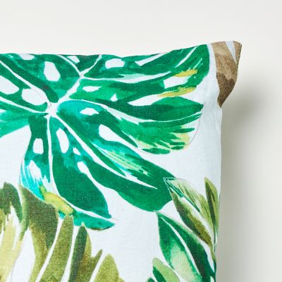 Coussin GoodHome Agathe vert et blanc 40 x 60 cm