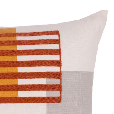 Coussin GoodHome chirico 45 x 45 cm jaune