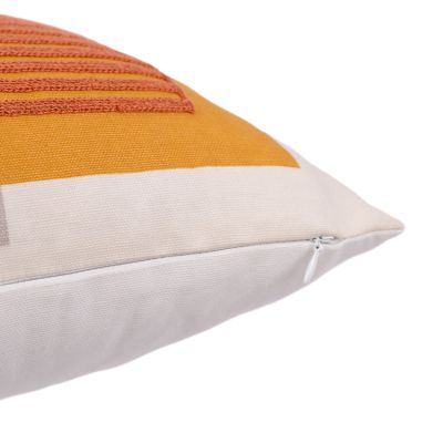 Coussin GoodHome chirico 45 x 45 cm jaune