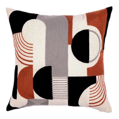 Coussin GoodHome gaston 45 x 45 cm rouge et noir