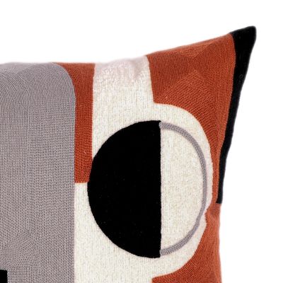 Coussin GoodHome gaston 45 x 45 cm rouge et noir