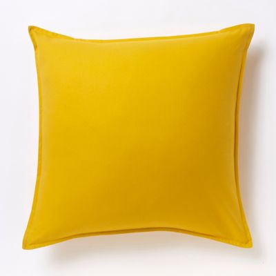 Coussin GoodHome Hiva jaune 60 x 60 cm